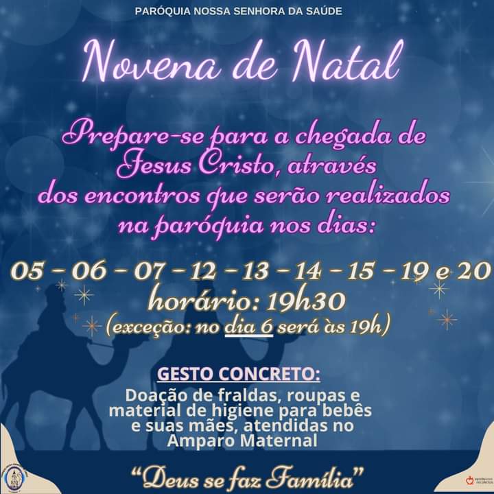 Programe-se para participar da Novena de Natal na paróquia
