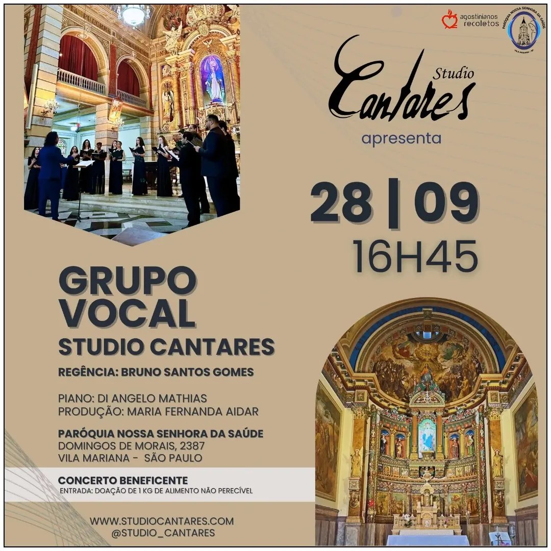 Apresentação do Grupo Vocal Studio Cantares no dia 28 de setembro