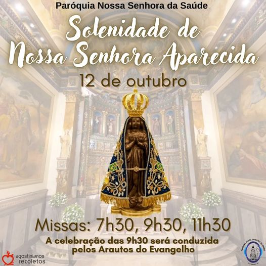 Confira a programação para a Solenidade de Nossa Senhora Aparecida, 12 de outubro