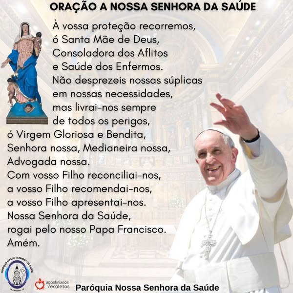 Oração a Nossa Senhora da Saúde pelo Santo Padre