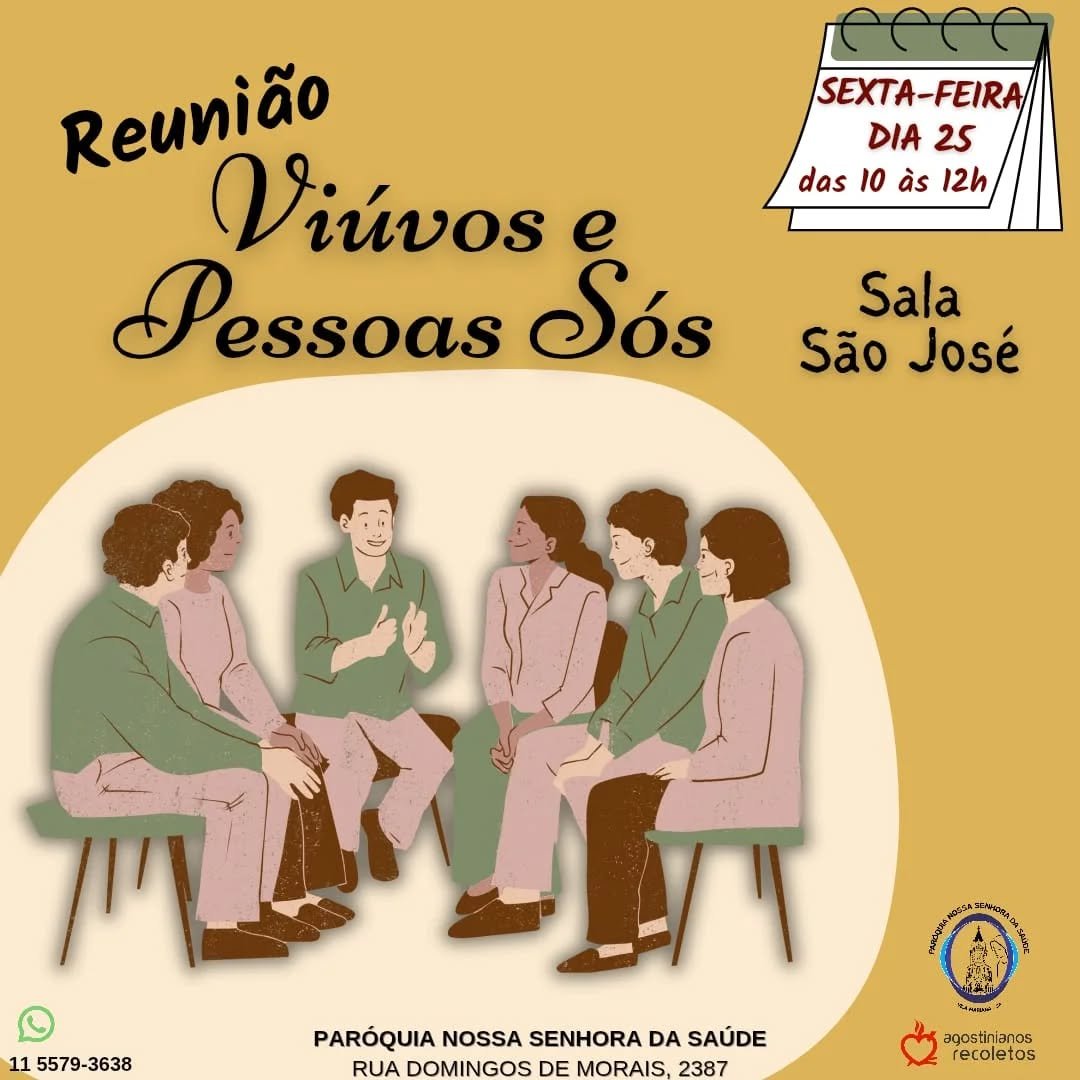 Reunião com viúvos e pessoas sós
