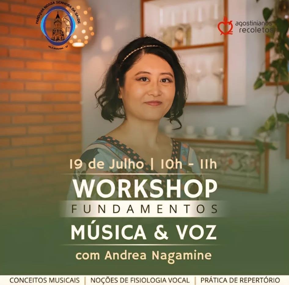 Entrada gratuita para o workshop sobre música e fundamentos com a Profa. Andrea Nagamine