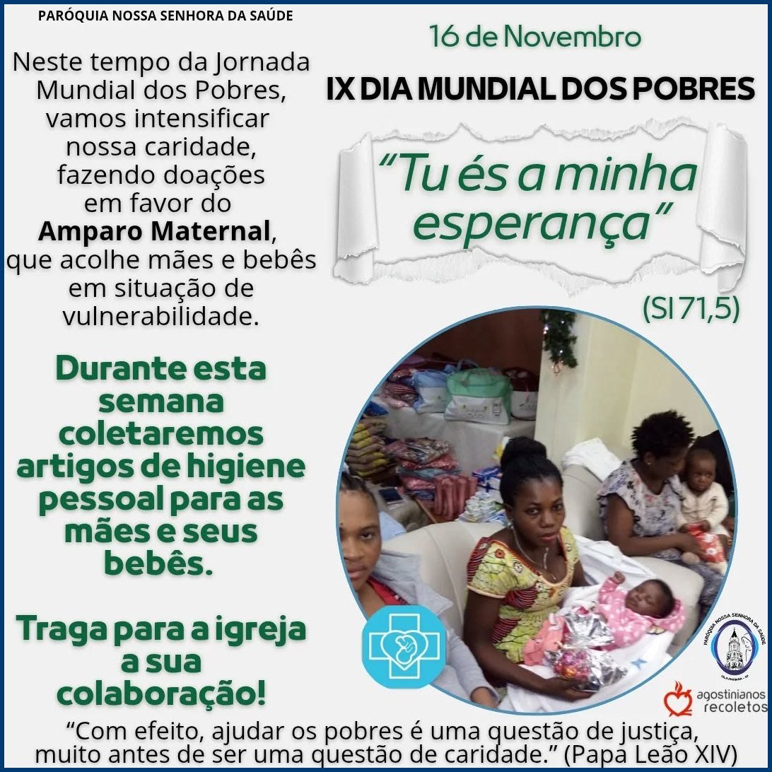 Celebração da 9ª Jornada Mundial dos Pobres (JMP) – “Tu és a minha esperança!” (Sl 71, 5)