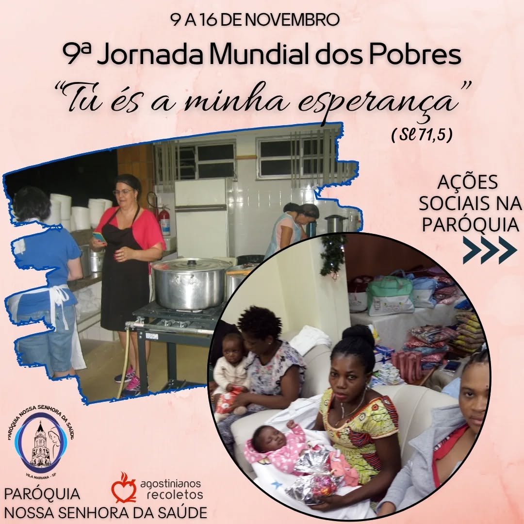 Celebraremos no dia 16 de novembro o 9° Dia Mundial dos Pobres