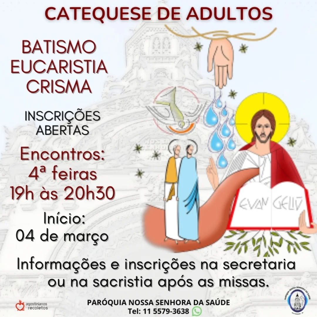 Inscrições para a Catequese de Adultos