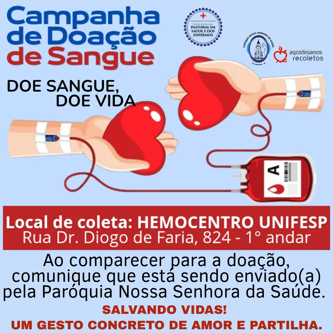 Campanha de doação de sangue – Doe sangue, doe vida!