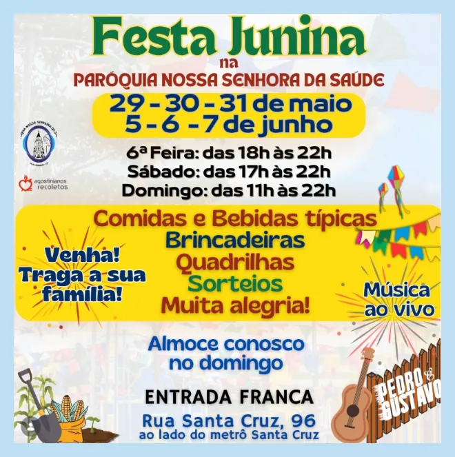 Festa junina na Paróquia Nossa Senhora da Saúde