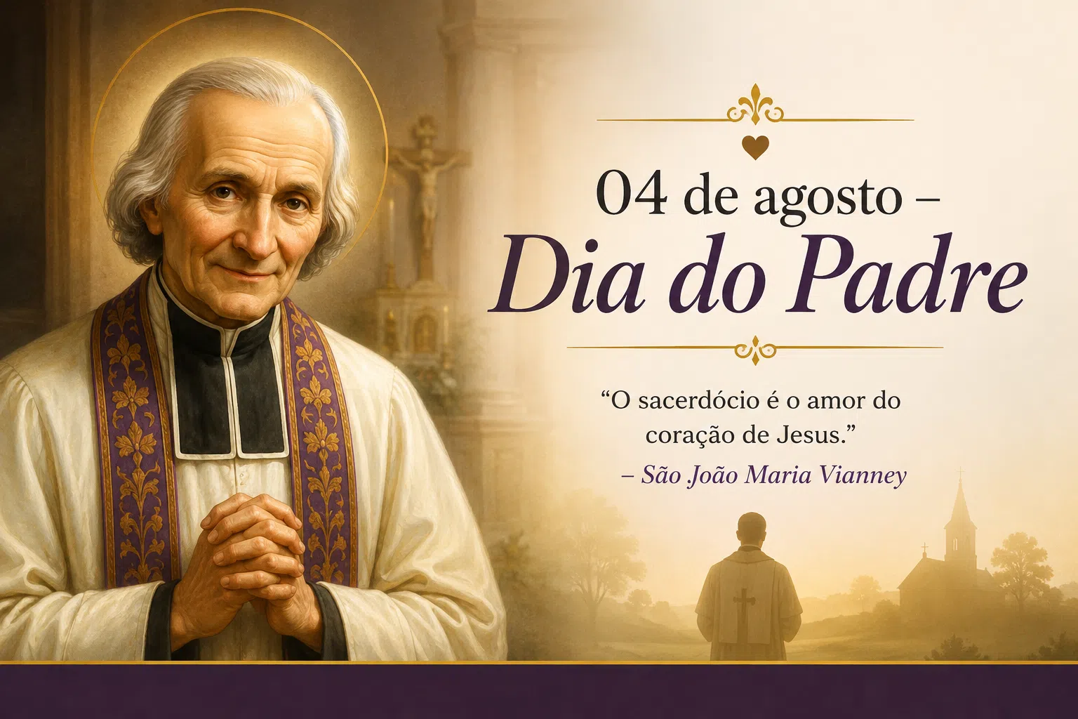 Neste Dia do Padre, queremos agradecer de modo especial todos os sacerdotes, especialmente nosso pároco, Frei Alcimar Fioresi